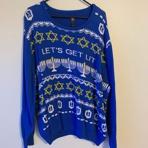 Crew neck Hanukkah sweater